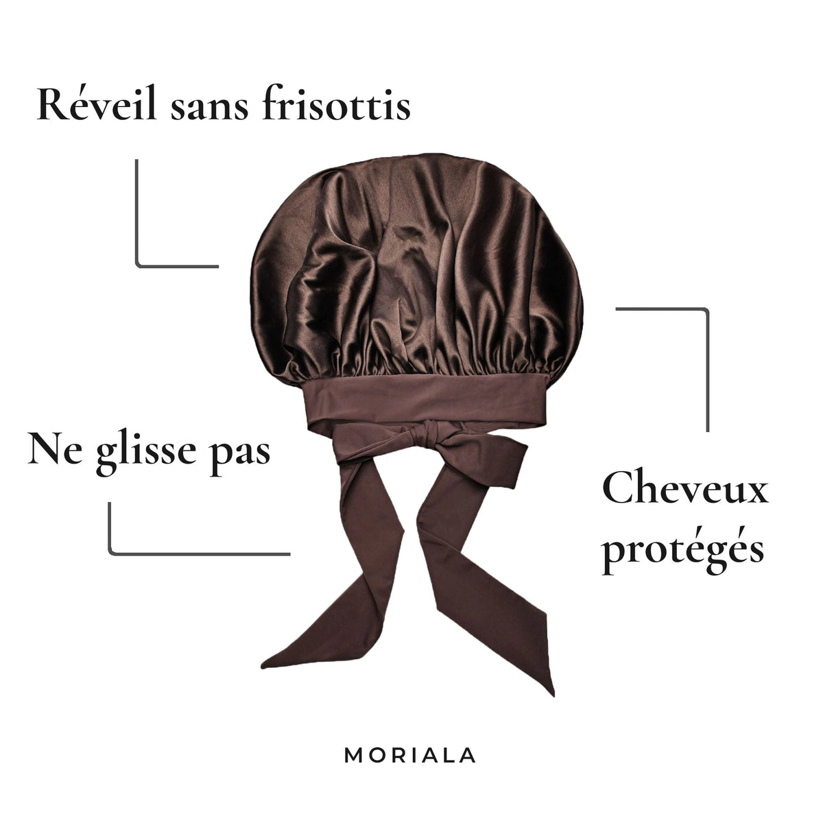 Bonnet à nouer en satin multi-usage